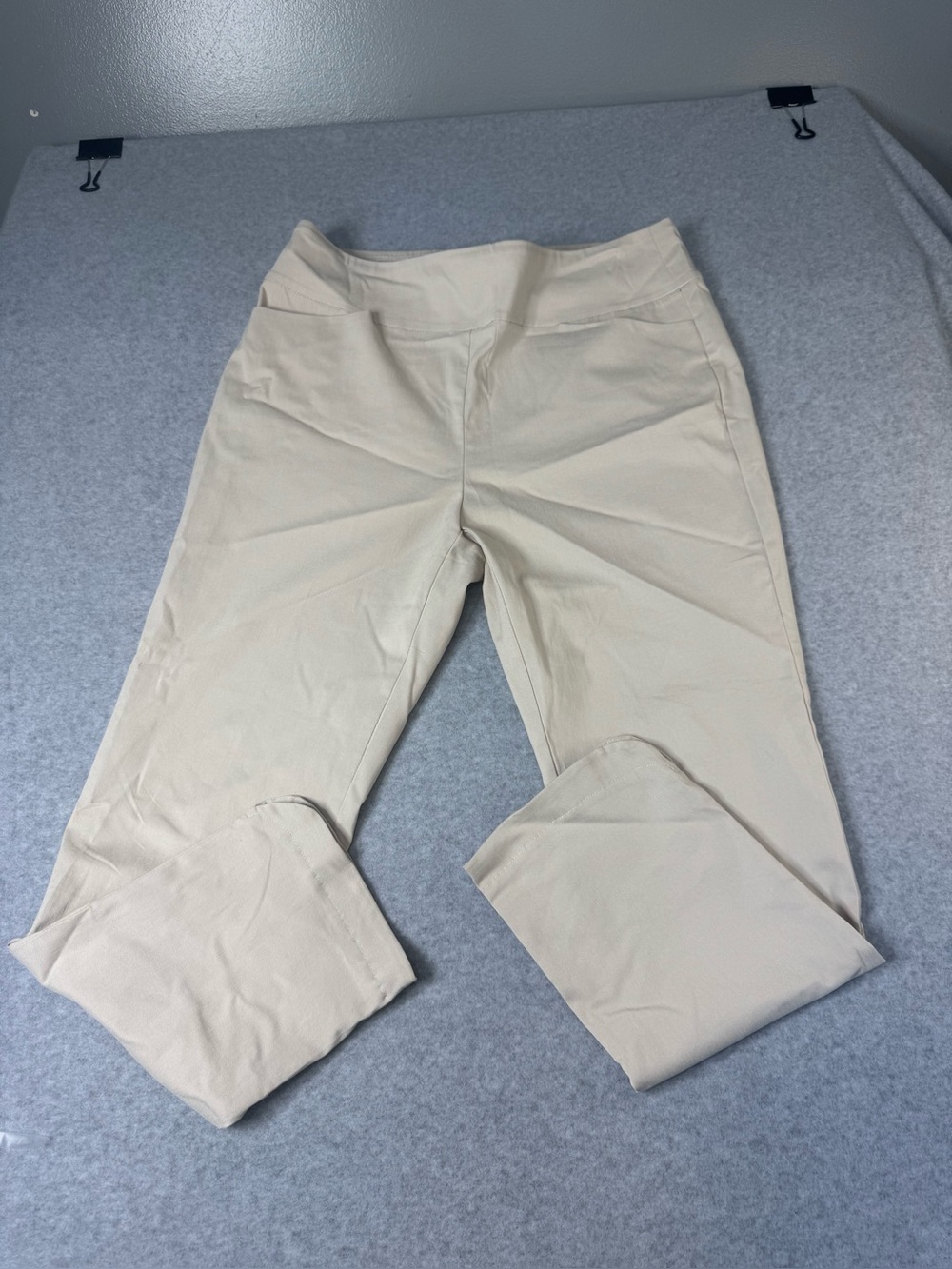 J. McLaughlin Khaki Beige Casual Lightweight Straight-Leg Pull-On Pants 12